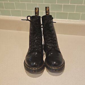 Dr. Martens Black Leather Women's Boots